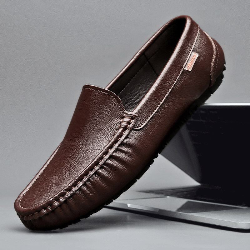 Designer Leder Slipper Im Britischen Stil Loafers