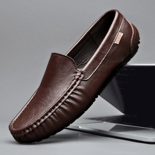 Designer Leder Slipper Im Britischen Stil Loafers