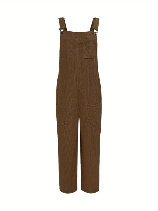 Zoe – Vintage Corduroy Latzhose Mit Praktischen Aufbewahrungstaschen