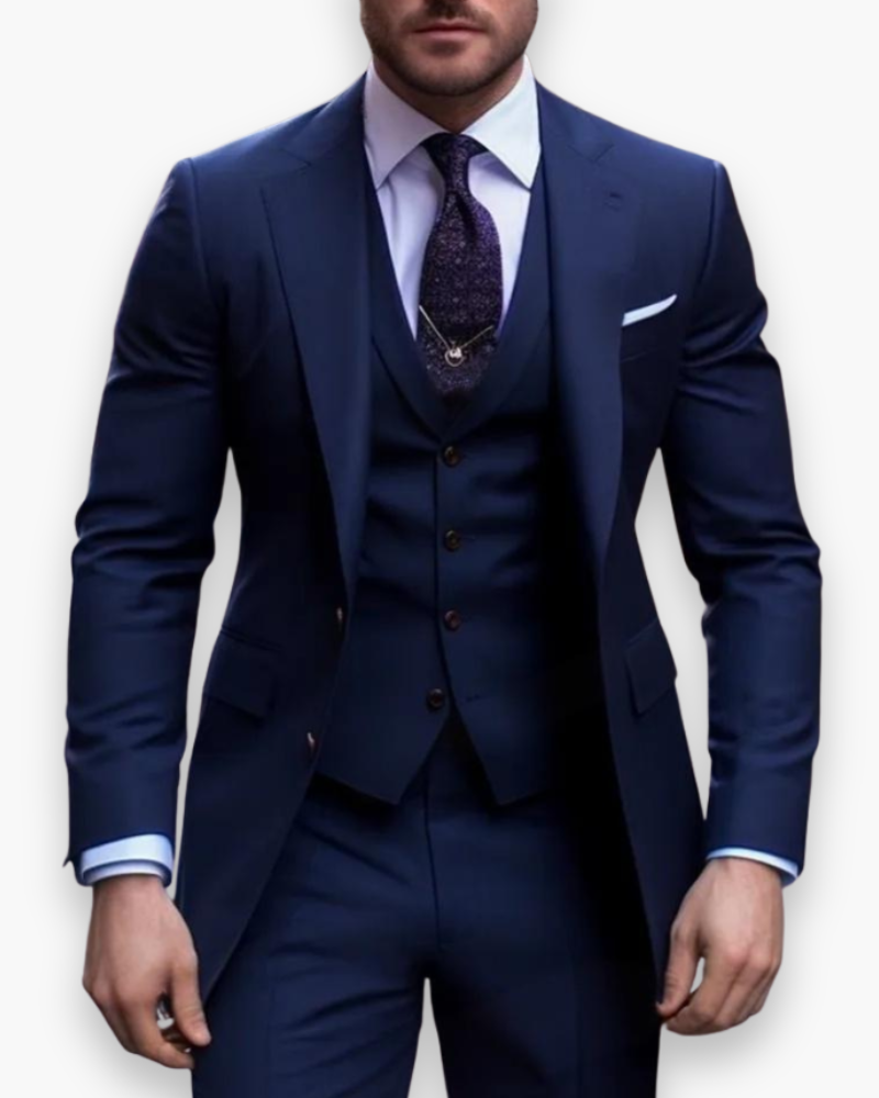 Herren anzug 3-teilig slim fit | Hochzeitsgäste Festlicher Stil mit 5 Knopf Weste