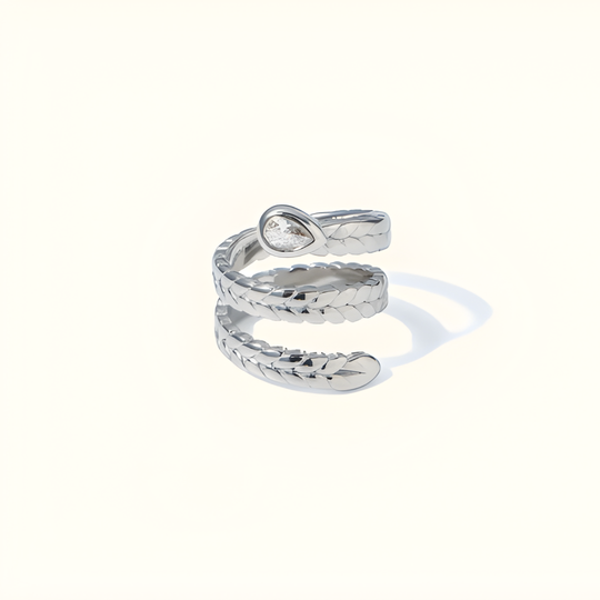 Damen Ring | Strukturierter Wickeldesign