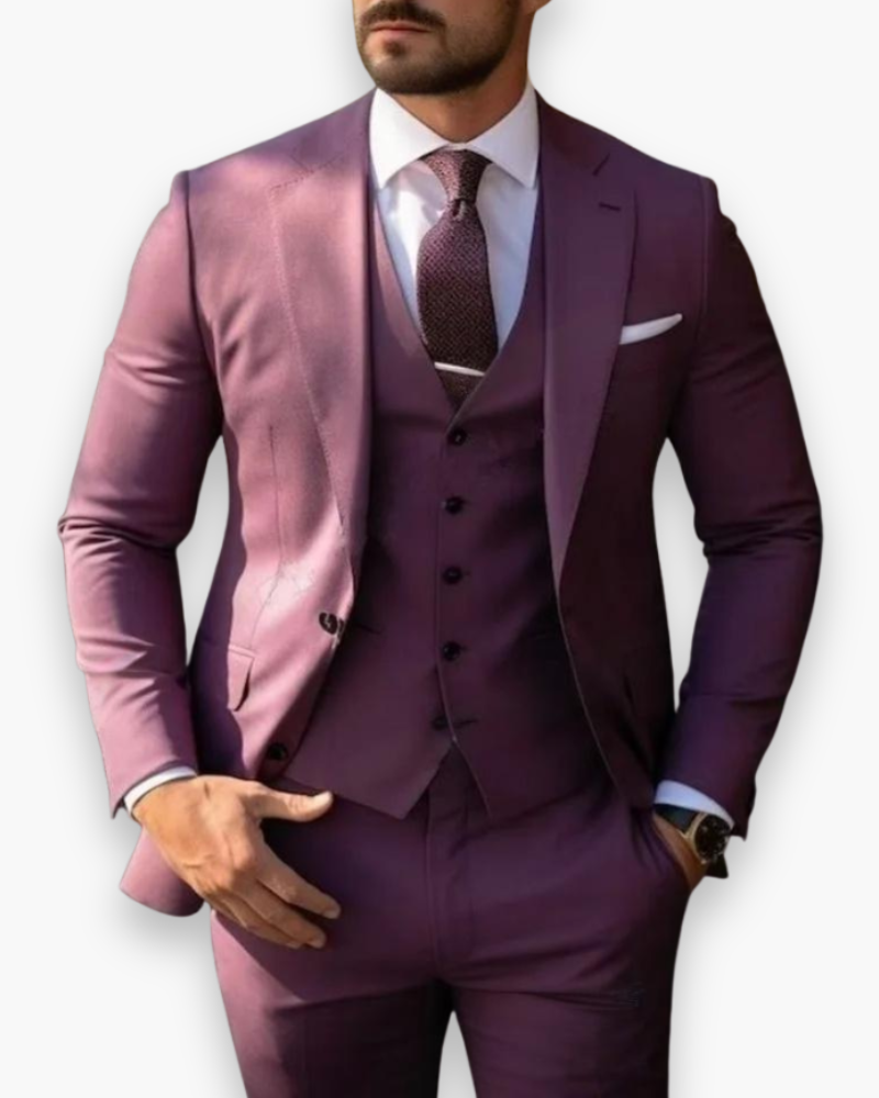 Herren anzug 3-teilig slim fit | Hochzeitsgäste Festlicher Stil mit 5 Knopf Weste