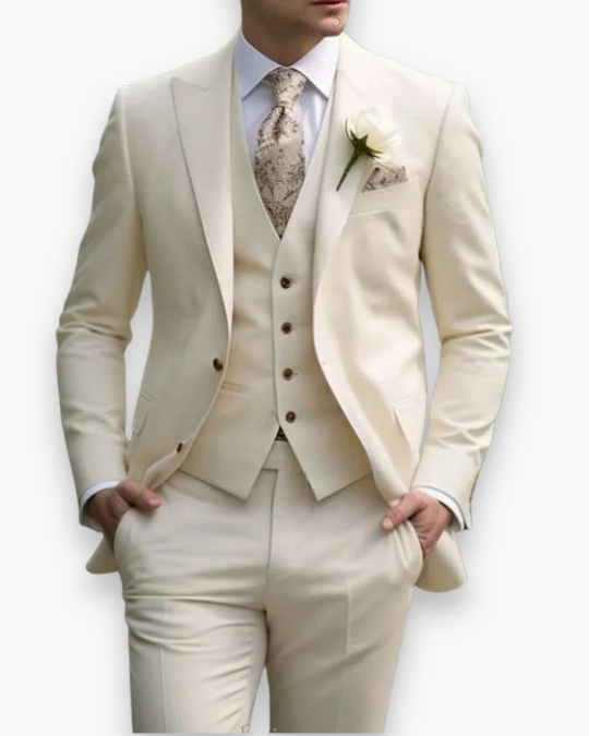 Herren anzug 3-teilig slim fit | Hochzeitsgäste Festlicher Stil mit 5 Knopf Weste