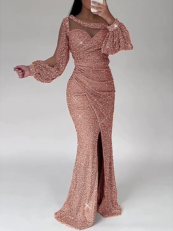 Abendkleid Meerjungfrau | Herzausschnitt mit Seitenschlitz