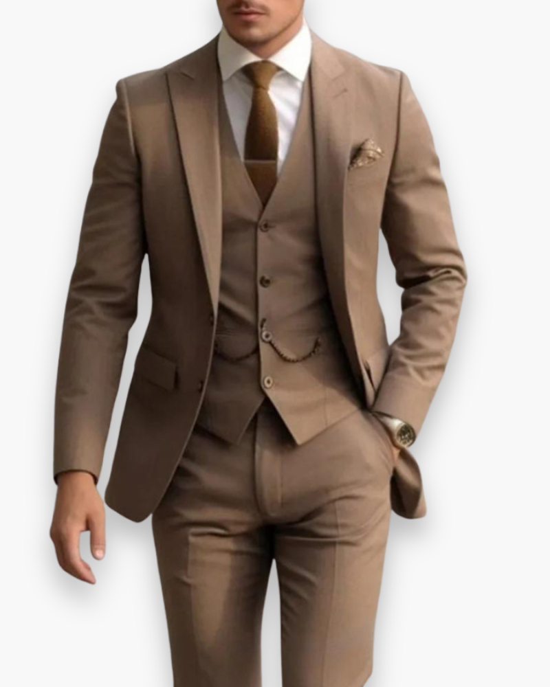 Herren anzug 3-teilig slim fit | Hochzeitsgäste Festlicher Stil mit 5 Knopf Weste