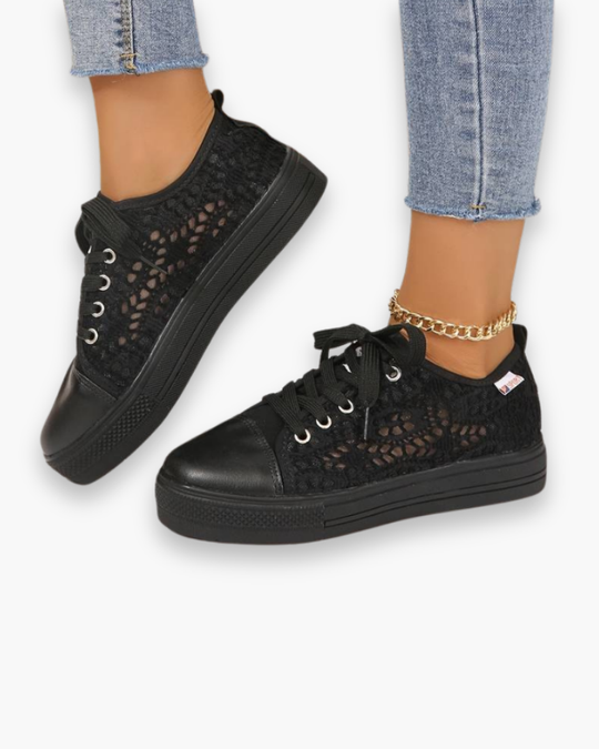 Damen Elegante Spitzensneaker | Atmungsaktiv und Stylisch