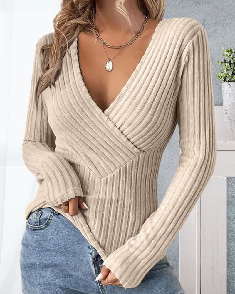 Anouk - Gerippter Pullover