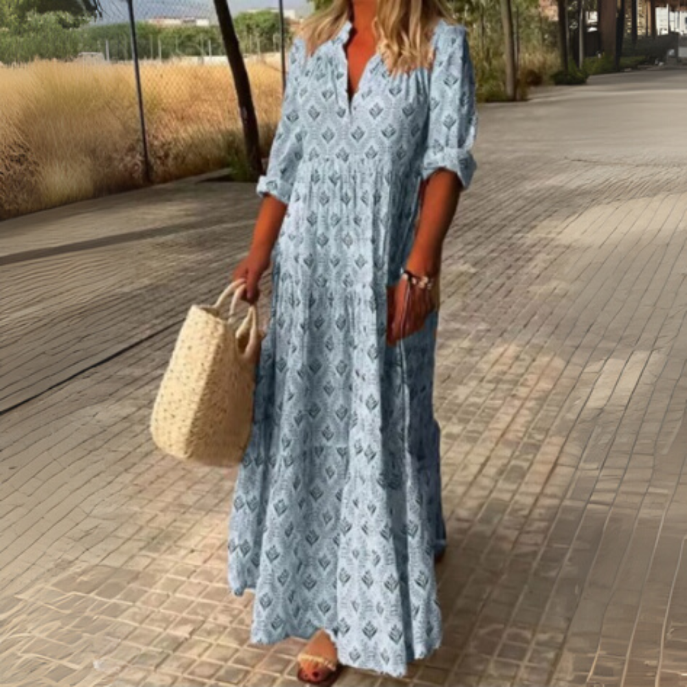 Damen Elegantes Boho Maxikleid | Sommer Festlich