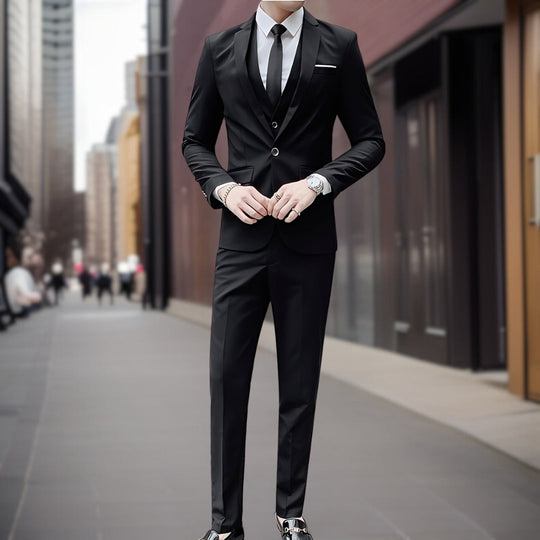 Herren Anzug 3-teilig Slim Fit | Hochzeitsgäste Zeitlos Klassisch Festlich