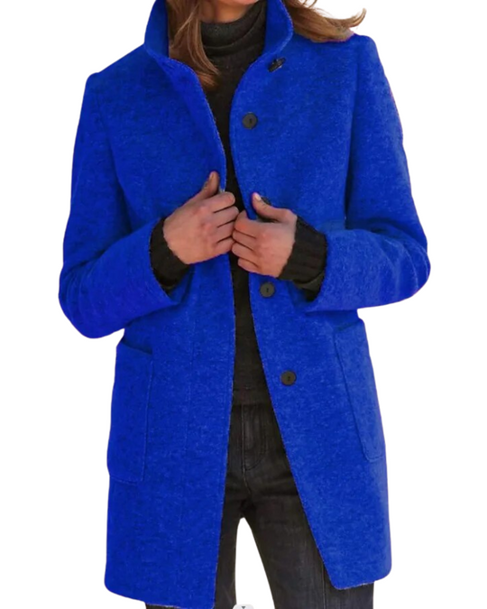 Winterjacke Damen Wintermantel | Mit Knopfleiste und Taschen