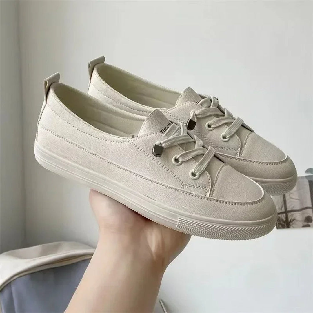 Classic - Weiße Schnür-Canvas Schuhe