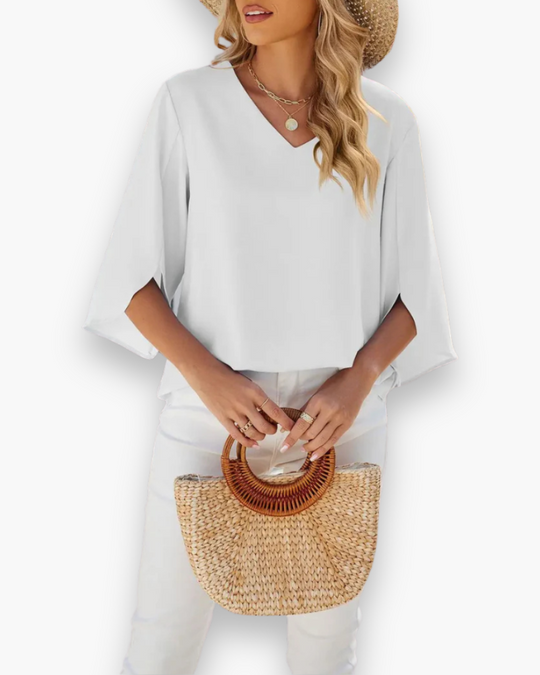 Damen Elegante Bluse | V-Ausschnitt für Festliche Anlässe