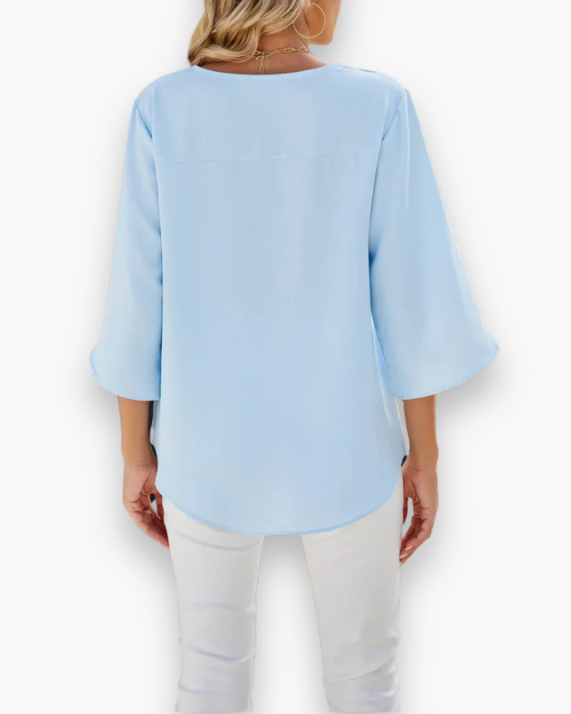 Damen Elegante Bluse | V-Ausschnitt für Festliche Anlässe