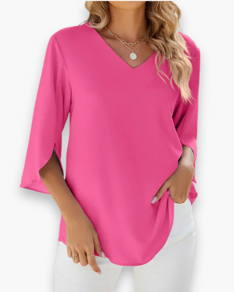 Damen Elegante Bluse | V-Ausschnitt für Festliche Anlässe
