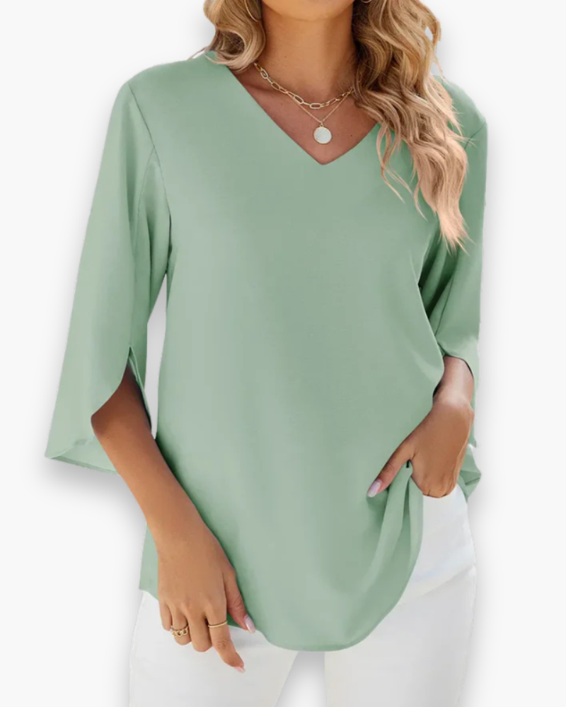 Damen Elegante Bluse | V-Ausschnitt für Festliche Anlässe