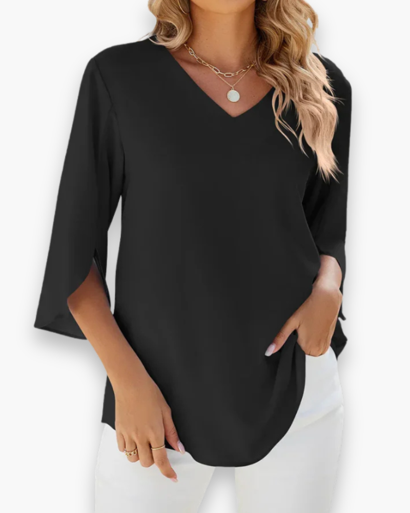 Damen Elegante Bluse | V-Ausschnitt für Festliche Anlässe