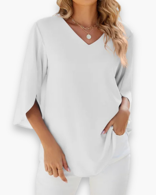 Damen Elegante Bluse | V-Ausschnitt für Festliche Anlässe