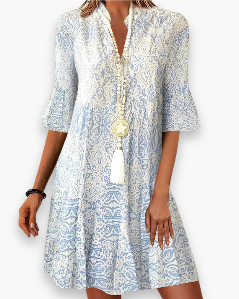 Damen Elegantes Print Kleid | Mini