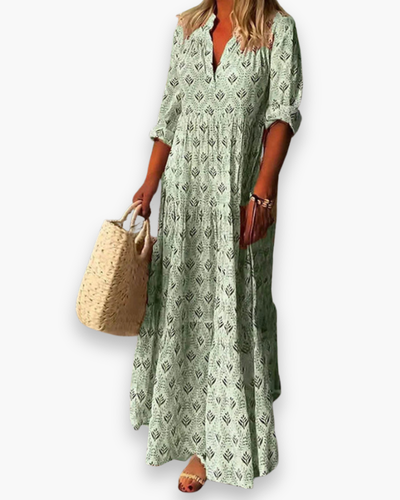 Damen Elegantes Boho Maxikleid | Sommer Festlich