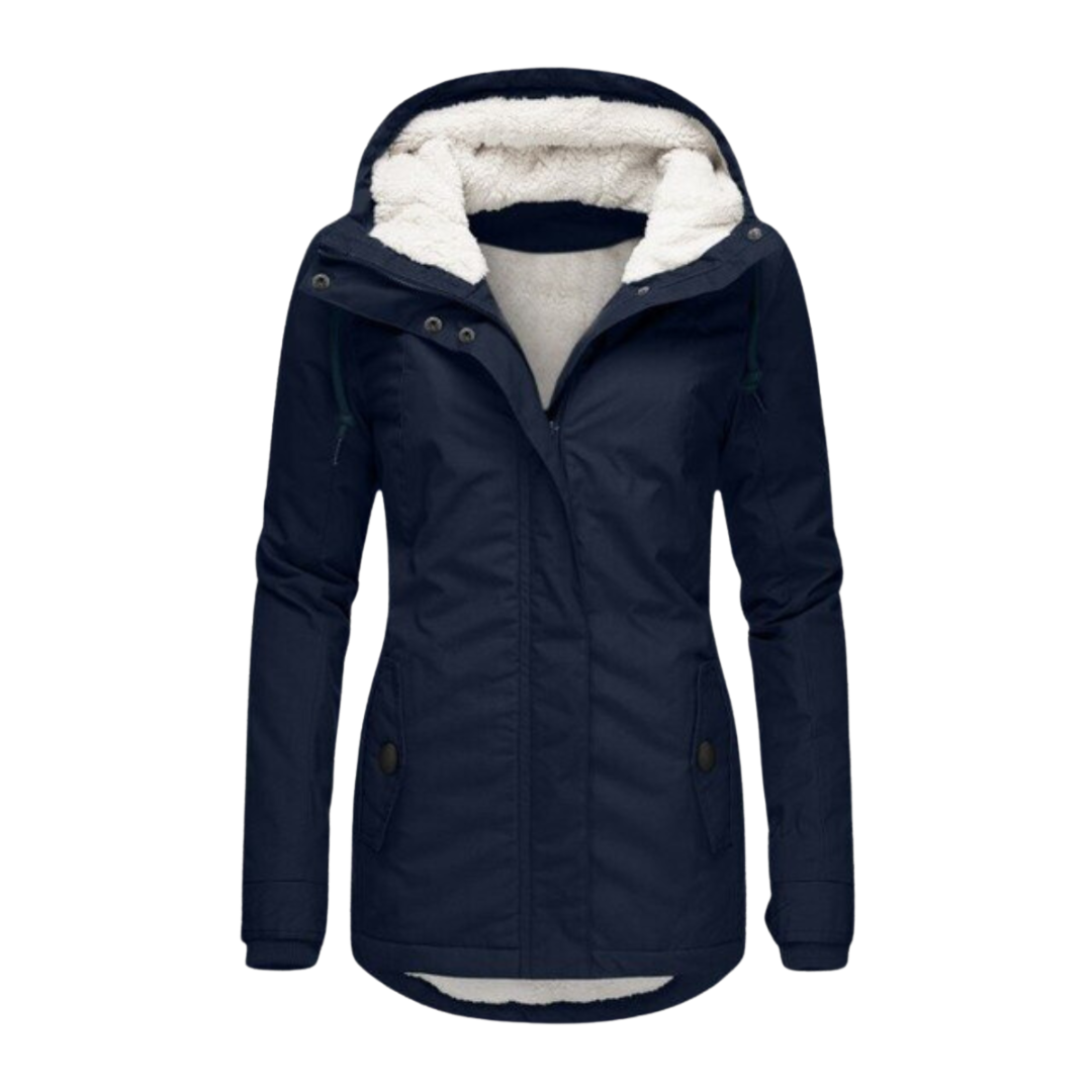 Winterjacke Damen Kapuze | Mit Reißverschluss