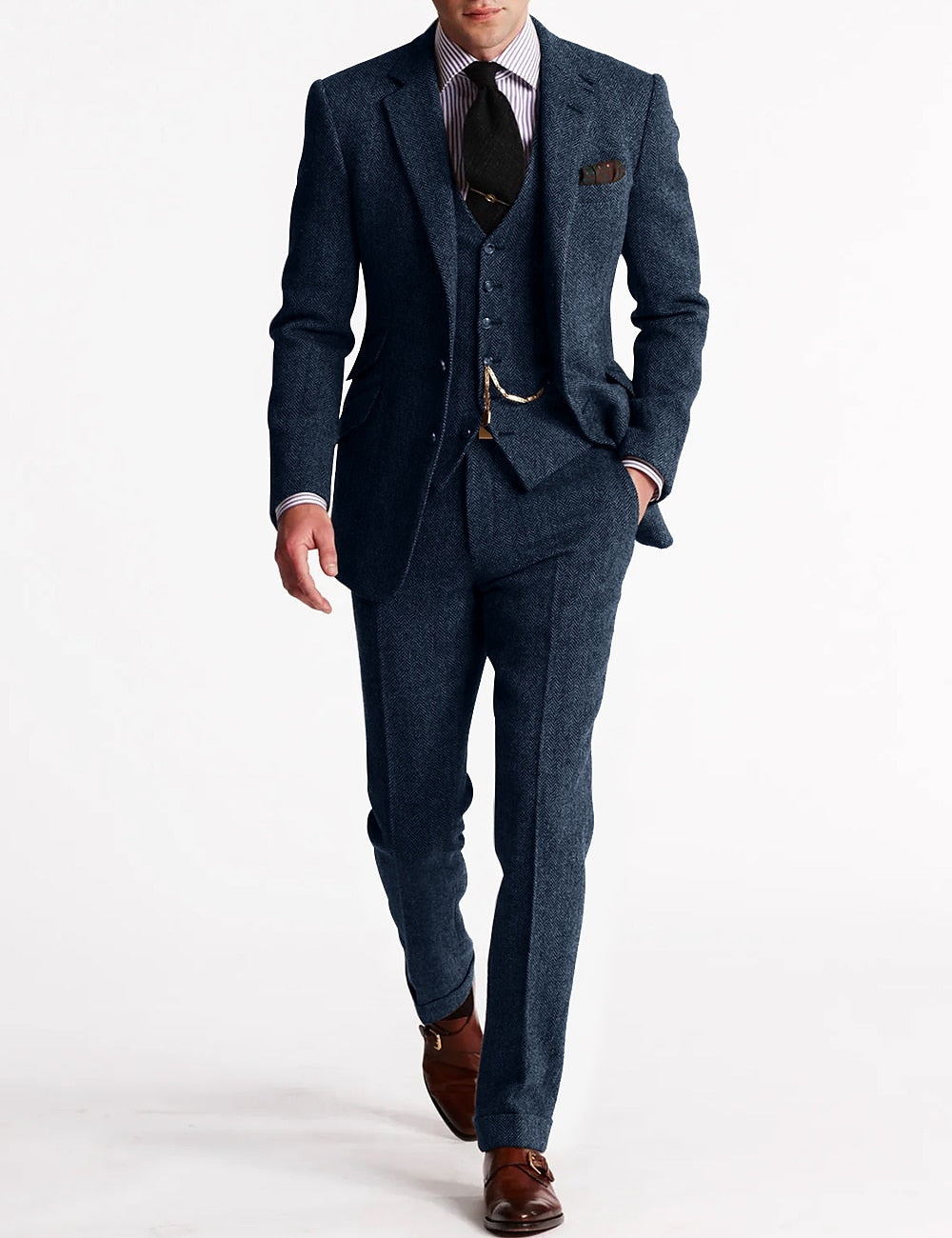 Herren 3-teilig Slim Fit Anzug | Hochzeitsgäste Anlass