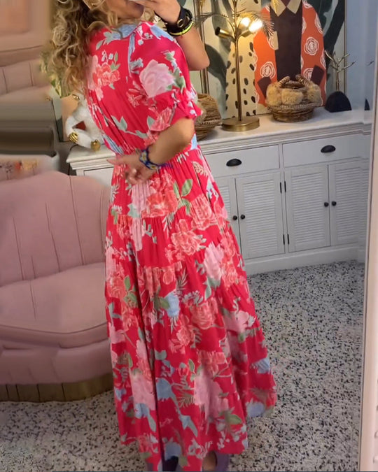 Emma - Florales Sommerkleid Mit V-Ausschnitt