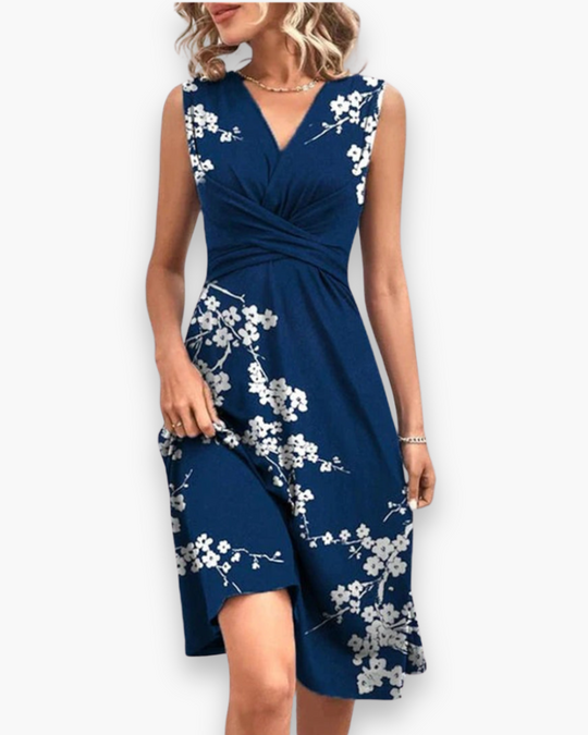 Damen Luftiges Midi Sommerkleid | Knielang Elegant