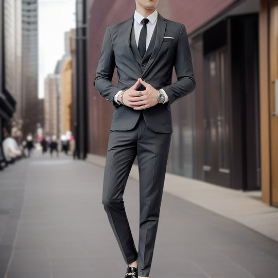 Herren Anzug 3-teilig Slim Fit | Hochzeitsgäste Zeitlos Klassisch Festlich