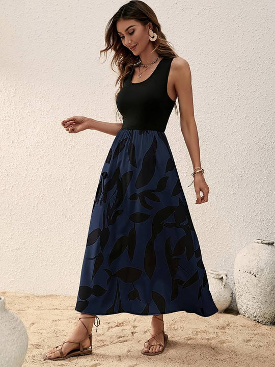 Ivy – Rundhals-Spleißkleid Für Frühling Und Sommer