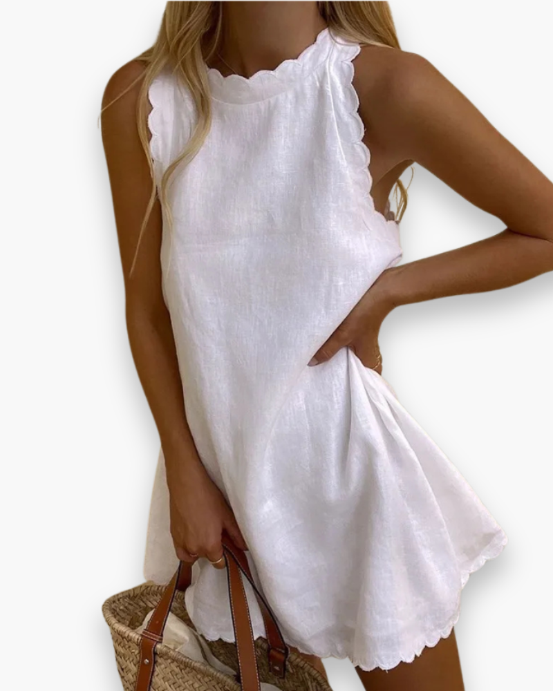 Damen Elegantes Welliges Kleid | Mini Sommerkleid