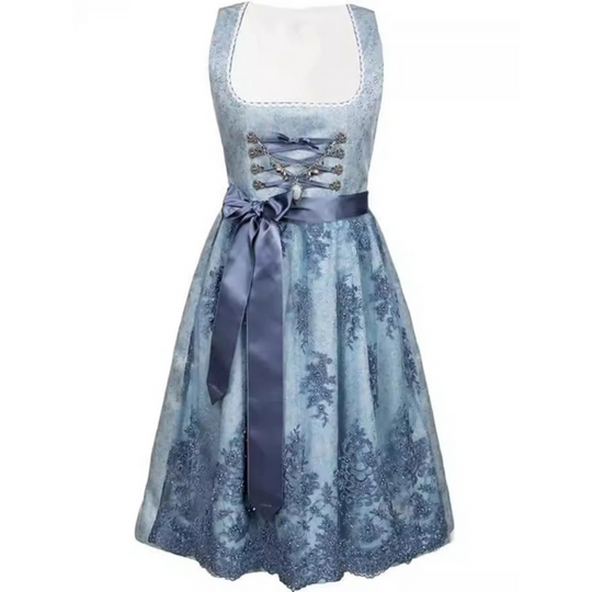 Damen Dirndl Kleid | Quadratischer Ausschnitt
