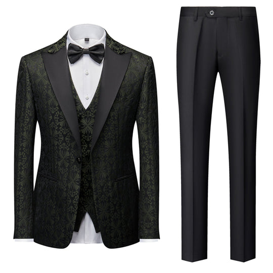 Herren Anzug 3-teilig Slim Fit | Hochzeitsgäste Gemustertes Formelles