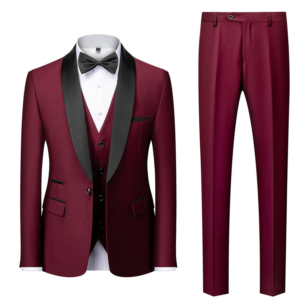 Herren Anzug 3-Teilig Slim Fit | Hochzeitsgäste Abendmode