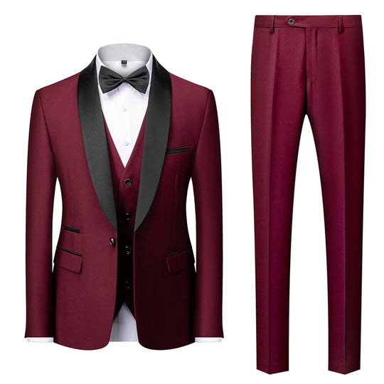 Herren Anzug 3-Teilig Slim Fit | Hochzeitsgäste Abendmode