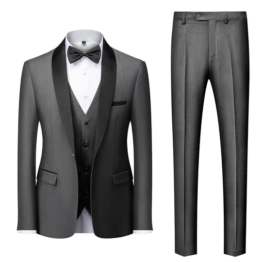 Herren Anzug 3-Teilig Slim Fit | Hochzeitsgäste Abendmode