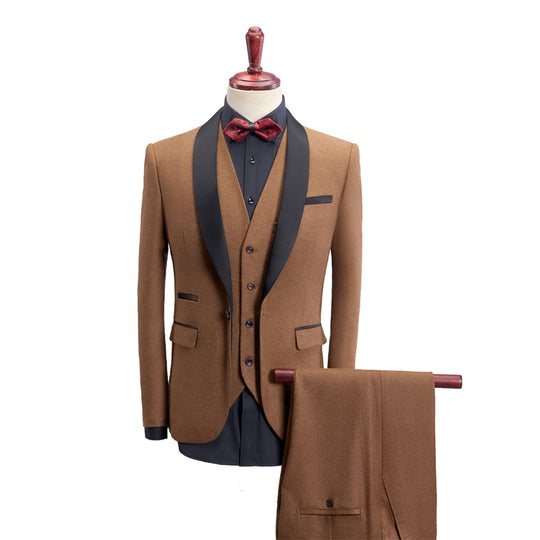 Herren Anzug 3-teilig Slim Fit | Hochzeitsgäste Anzug mit Weste