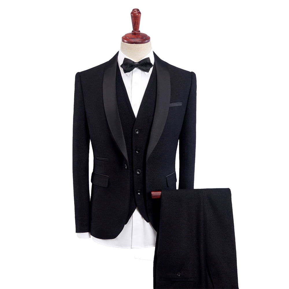 Herren Anzug 3-teilig Slim Fit | Hochzeitsgäste Anzug mit Weste