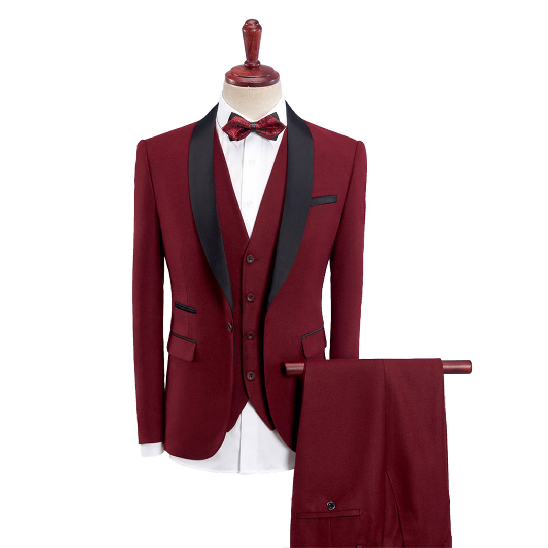 Herren Anzug 3-teilig Slim Fit | Hochzeitsgäste Anzug mit Weste