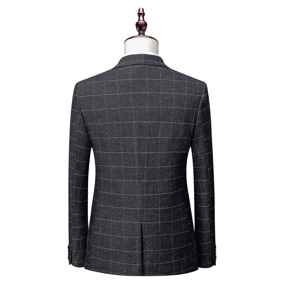 Herren Anzug Slim Fit 3-teilig | Hochzeitsgäste Kariertes Design
