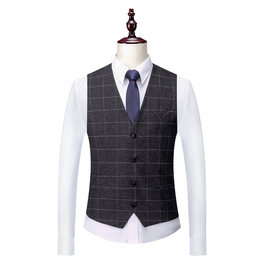 Herren Anzug Slim Fit 3-teilig | Hochzeitsgäste Kariertes Design