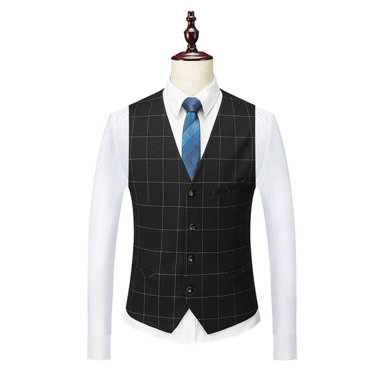 Herren Anzug 3-teilig Slim Fit | Hochzeitsgäste Karo Muster