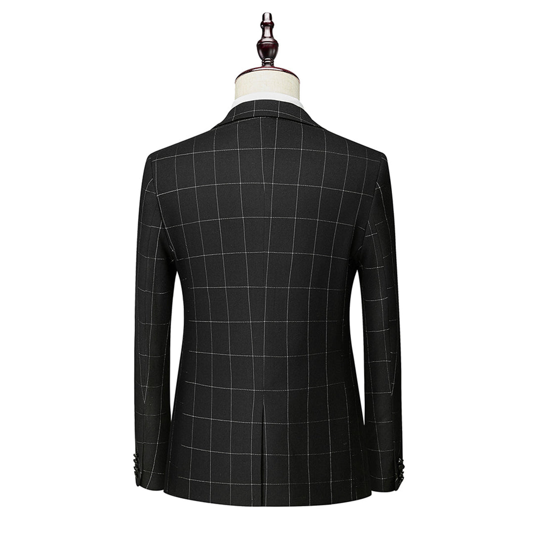 Herren Anzug 3-teilig Slim Fit | Hochzeitsgäste Karo Muster