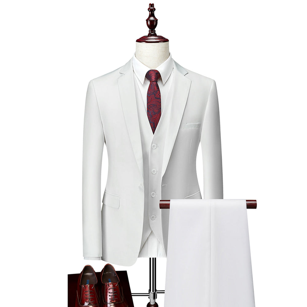 Herren Anzug 3-Teilig Slim Fit | Hochzeitsgäste Festlicher Auftritt