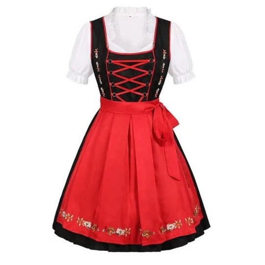 Damen Klassisches Dirndl Kleid | Vordere Schnürung