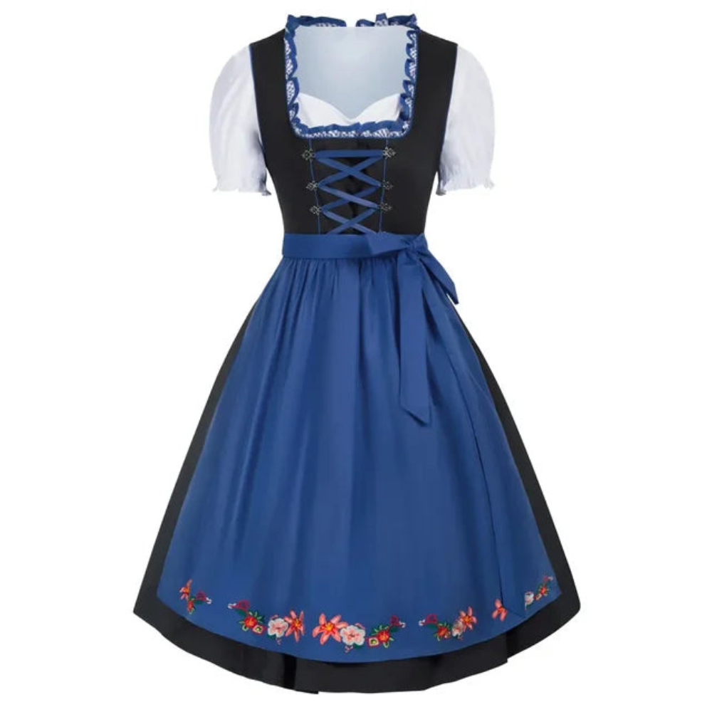 Damen Klassisches Dirndl Kleid | Vordere Schnürung