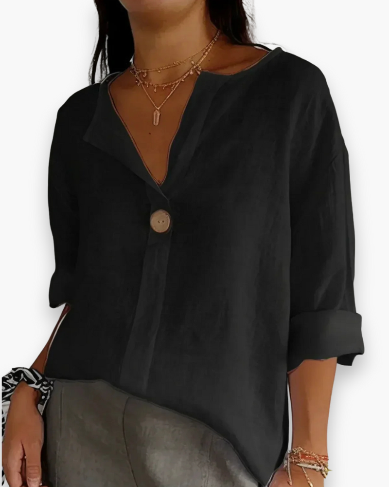 Damen Lässige V-Ausschnitt Bluse | Elegante Blusen