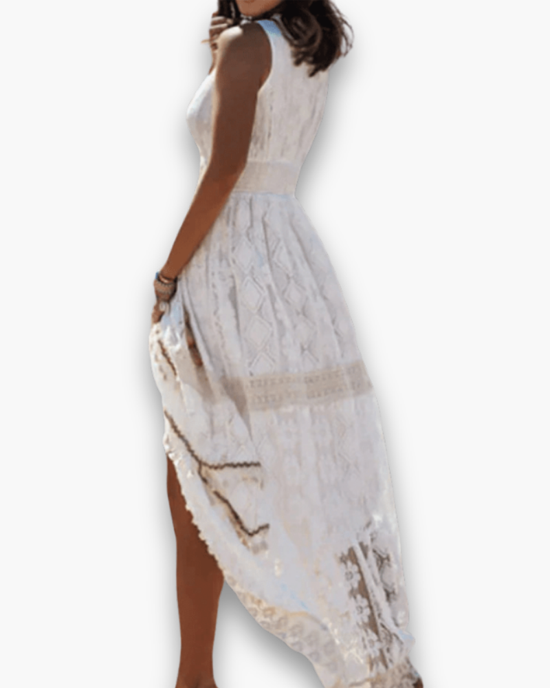 Damen Festliches Boho Spitzenkleid | Maxi