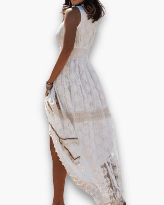 Damen Festliches Boho Spitzenkleid | Maxi
