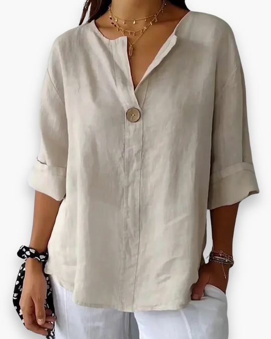 Damen Lässige V-Ausschnitt Bluse | Elegante Blusen
