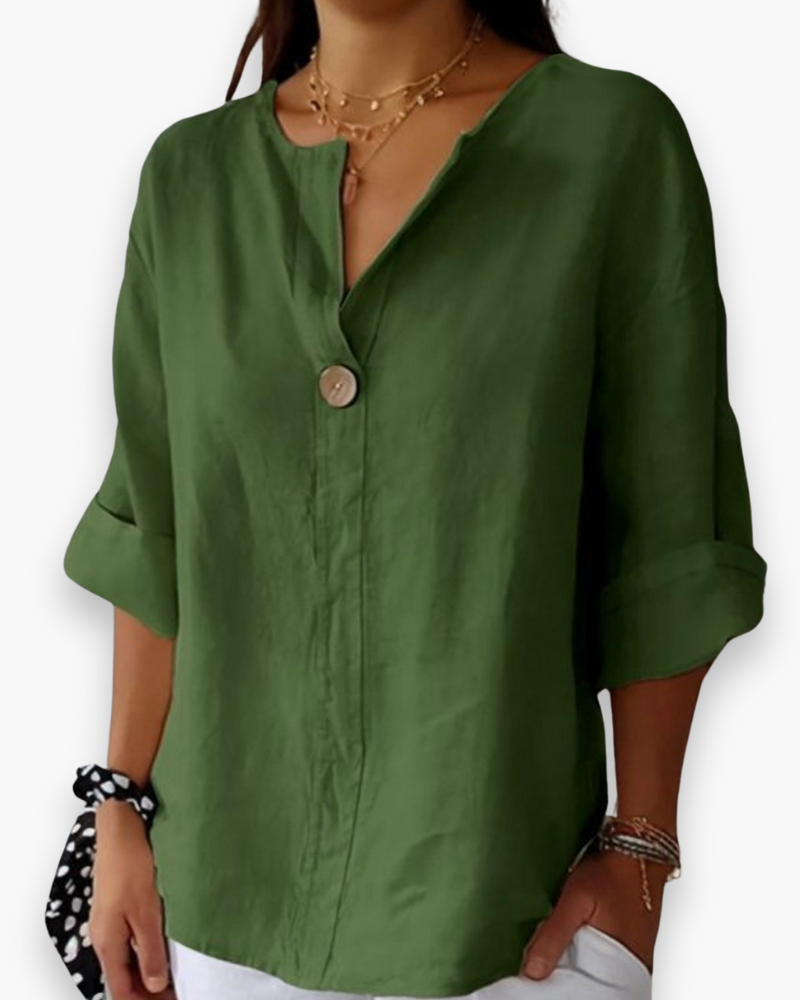 Damen Lässige V-Ausschnitt Bluse | Elegante Blusen